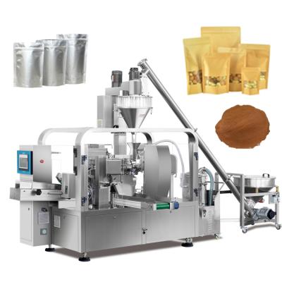 China 8 stations; wash down; Autoclavable Automatic Pepper/ Milk Powder /Flour /Coffee/spices Powder Filling Packing Machine for sale