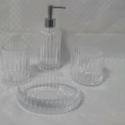 China Viable High Quality Bathroom Accessories New Products Glass Bathroom Accessories Sets zu verkaufen