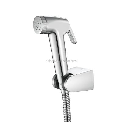 China Easy Installation Bidet Sprayer Set ABS Shattaf Sprayer Stainless Steel 1.5m Shower Hose Chrome Hand Held Toilet Bidet Faucet for sale