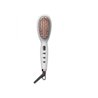 China Compact Temperature Level 6 Multifunction 2 In 1 Curls Straighten Brush Straight Hair Electric Comb for sale