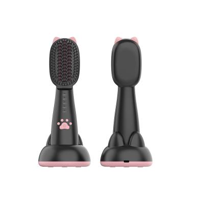 China Portable Logo Battery Powered Custom Anti-Static Hair Styling Tool Hairbrush Comb Set Cordless Rechargeable Women Hair Straightening Brush for sale