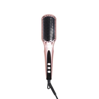 China Outdoor Fast Straightener Comb Hair Irons Professional Hair Straightener Brush with LED for sale