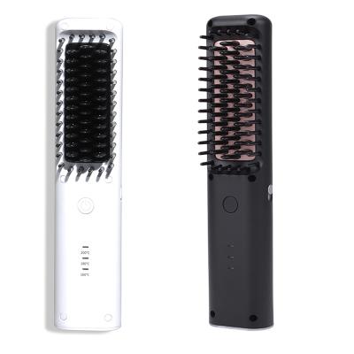 China 2022 Battery Operated Mini Hair Straightening Multifunctional Brush Comb for sale