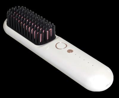 China Household Negative Ion Rechargeable Electric Hair Straightener Brush With Type-C Port for sale