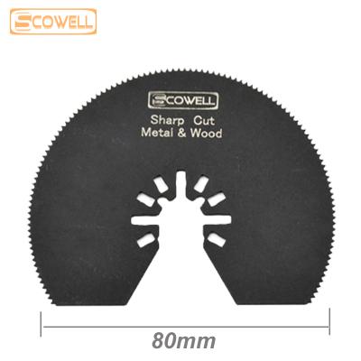 China Universal Shank For All Brand Machine 80mm Good Quality Semi Round Oscillating Multi Tool Saw Blade For Multi Head Machine Tools for sale