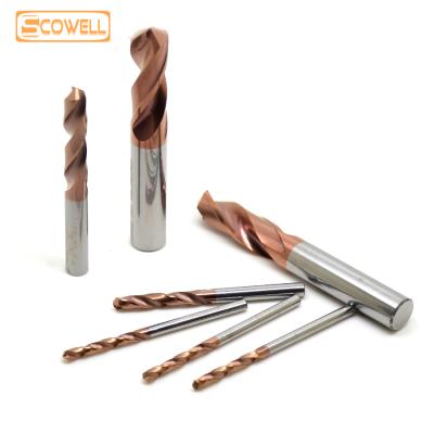 China PCB Drilling HRC55 Micro Grit Tungsten Carbide CNC Twist Drill Bits Solid Carbide Drill Bit For Metal Work for sale