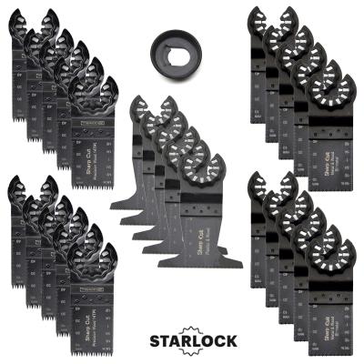 China 26pcs Starlock Oscillating Saw Blades For Renovator Multi Power Tools Like Fein Multi Master, Dremel Saw Blades For Multi Tools 20mm - 34mm for sale