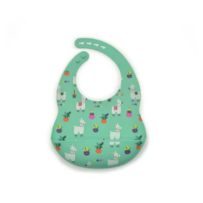 China Hot Selling Customized Toddler Free Silicone Baby Bib BPA Free Waterproof Opp Food Grade Bags ODM Support Lovely Printed Baby Bibs for sale