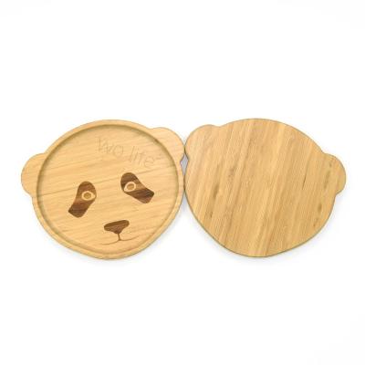 China Amazon Disposable Bamboo Baby Dish Sets Suction Infant Feeding Baby Dish Dish Home Hotel Restaurant Wooden Hot Selling Wood for sale