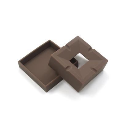 China Heat Resistant Shatterproof Portable Square Shaped Ashtray 50 Smoking Silicone Ashtray Hot Sale Eco-friendly Eco-friendly for sale