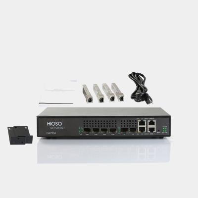 China Mini 4 ports hioso olt solutions FTTH olt fiber optic epon no SFP px20+++ material for sale