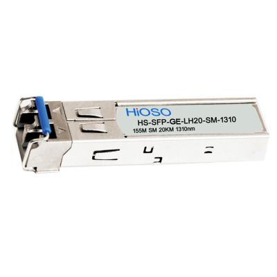 China FTTX Switch SFP 1.25Gbps Single Mode SFP Transceiver (20KM) HS-SFP-GE-LH20-SM-1310 for sale