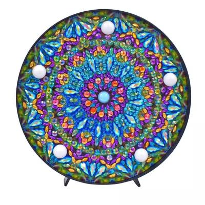 China Modern diy crystal mandala 5d diamond painting framed diy diamond painting lamp for kids for sale