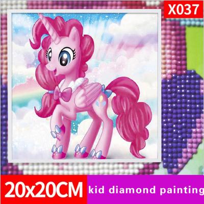 China Wall decor X037 20X20cm unicorn 5d diamond painting kit diy diamond painting machine for sale