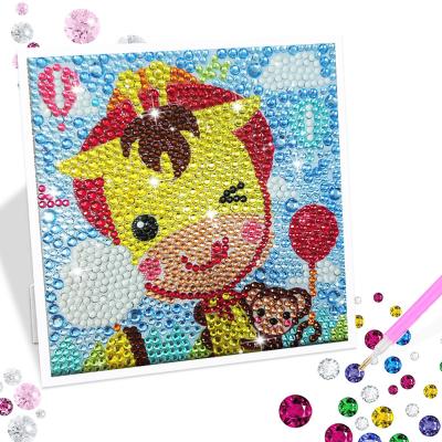 China Children's Cute Intelligence Toy Rhinestone Crystal Diamond Painting DIY framed 18x18cm for sale