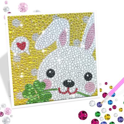 China Cute Kids Toys Sticker Crystal Diamond Painting Framed 18x18cm DIY Creative Intelligence Toy for sale