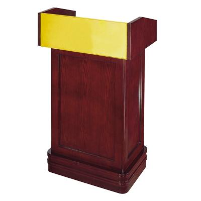 China Good Quality Modern Speech Lectern Podium Hotel Wood Panel Design Podium for sale