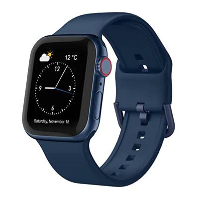 China Hot Amazon Seller Classic Silicone Watch Strap Quick Release Soft Rubber Apple Watch Band For iWatch 7 for sale