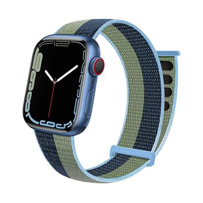 China Sports Nylon Loop Nylon Band For Apple Watch Breathable Nylon Loop Strap For Iwatch Series 6/SE/5/4/3 40/44mm for sale