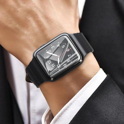 China Luxury Stainless Steel Shark Mesh Silver Bracelet Stainless Steel Apple Watch Band Milanese Strap for sale