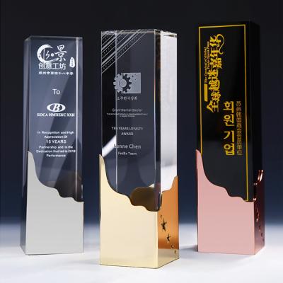 China New design glass cube 3d laser crystal trophy crystal award for sale