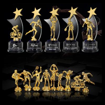 China High-end custom metal trophies and medals sports for player for sale