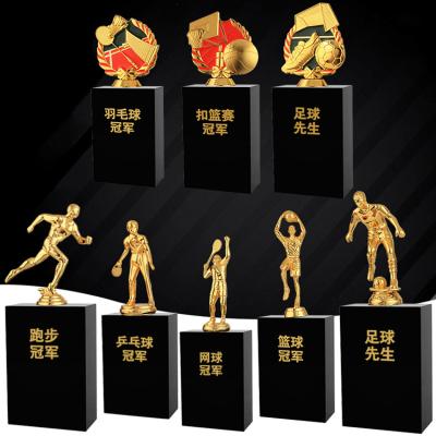 China hot sale badminton Metal Crystal sports Trophy Te koop