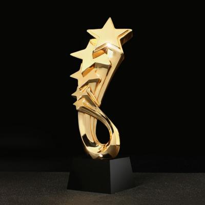 China Gold Star Award Crystal Gift Souvenir Resin Trophy Te koop