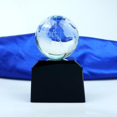 China Wholesale Globe earth Trophy craft transparent crystal ball for sale