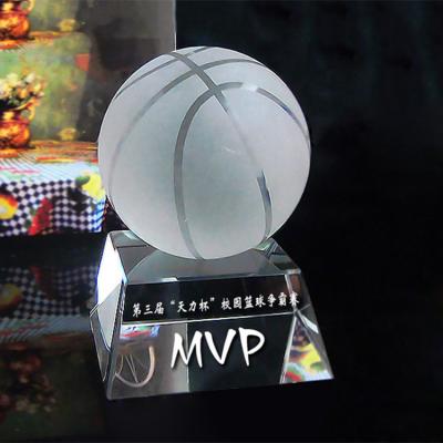 China K9 crystal award balls basketball trophy for winner gift for sale