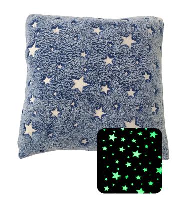 China Anti Dust Mite Glow in the dark travel blanket and pillow with zippers Couverture lumineuse for sale