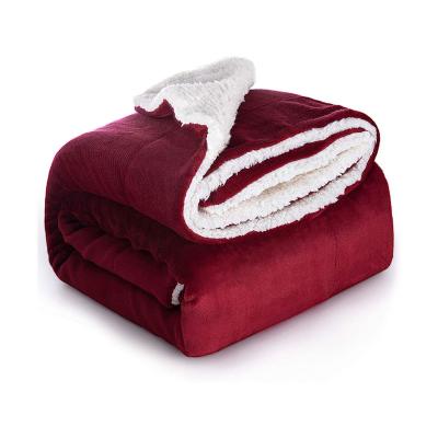 China Wholesale PORTABLE Sherpa Fleece Throw Blankets Soft Blanket Throw Blanket For Winter for sale