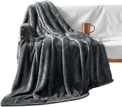 China Anti-pilling Plush Fuzzy Large Fleece Throw Blanket by Exclusivo for Couch/Bed/Sofa for sale