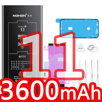 China NOHON Mobile Phone High Capacity Rechargeable Battery For iPhone 6S 6 7 8 Plus X XR Replacement Bateria For iPhone 11 pro XS MAX Battery for sale