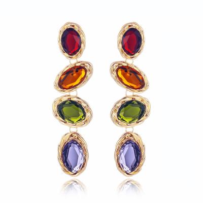 China 2022 newest vintage factory fashion luxury earrings crystal wedding earrings vintage for wedding for sale