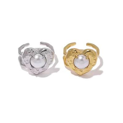 China CLASSIC Explosive Models Brass With Gold Plated Imitation Pearl Hypoallergenic Fashion Jewelry Women Rings for sale