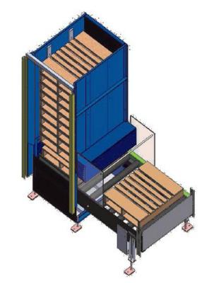 China Automatic Pallet Magazine System PLC and Touch Screen Controlled with Complte Set of Conveyors for sale