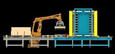 China PLC Controlled Fully Automated Robotic Palletizing System With Single Gripper / Double Gripper for sale