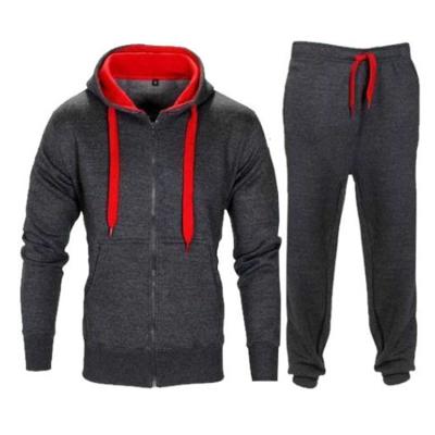 China Winter Men's Breathable Sportswear Casual Comfortable Jogging 2 Piece Hoodies Suits Stylish Full Zipper Hoodie Set Men for sale