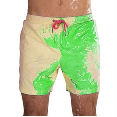 China Hot Water QUICK DRY Color Changing Men Shorts Beach Pants Swim Water Sports Shorts Quick Dry Mens Swim Trunks for sale