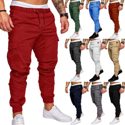 China 2021 Autumn New Man Sports Trousers Cotton Breathable Fitness Use Jogging Pants Men's Cargo Pants With Pockets Slim Cotton Denim for sale