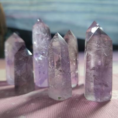 China China Wholesale Crystals Stone Natural Quartz Crystal Heal Amethyst Quartz Point Shape Gemstone Decoration for sale