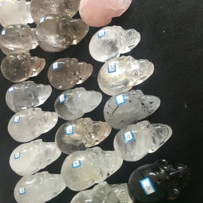 China China Hotsale Cast Stone Skulls Head Quartz Crystal Skulls For Sale for sale