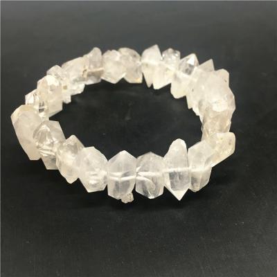 China Original Europe Double Ended Herkimer Diamond Quartz Crystals Sparkly Herkimer Rough Natural Diamond Bracelet for sale