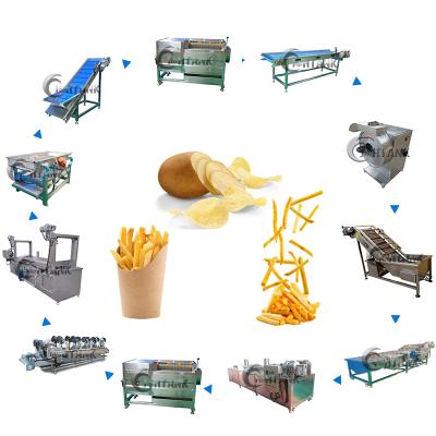 China Automatic Production Production Machinery French Fries Fry Machine Price India for sale