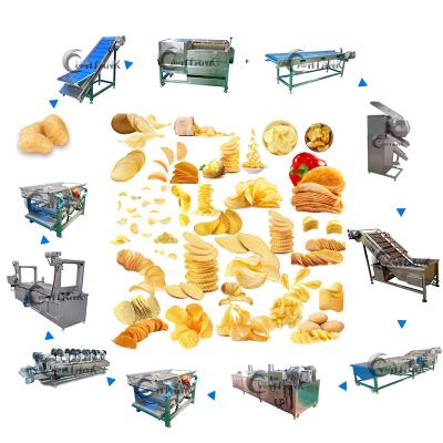 China automatic production fresh potato chips machine/fresh potato chips production line/potato chips processing line for sale