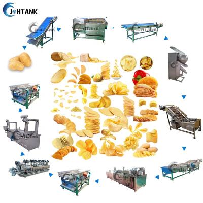 China Automatic Snack Production Fried Potato Chips Making Machine for sale