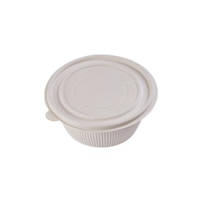 China 100% Microwavable Biodegradable Eco-Friendly Disposable Eco-Friendly Reusable Stackable Containers Round PLA Food Bowl Disposable Lunch Bowl for sale