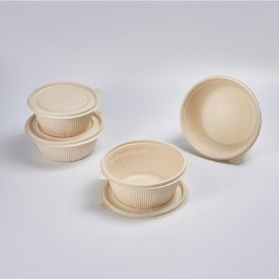 China New Eco-Friendly Disposable Food Packaging Biodegradable Bowl Products Biodegradable Corn Starch Bowl With Lids for sale