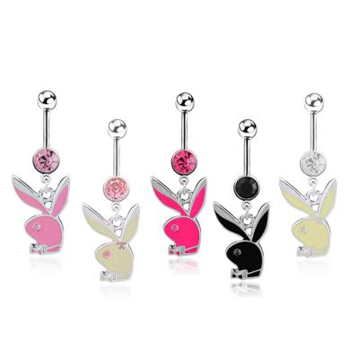 China Cute Unique Hot Selling Design Stainless Steel Fake Belly Button Holder Piercing Jewelry for sale